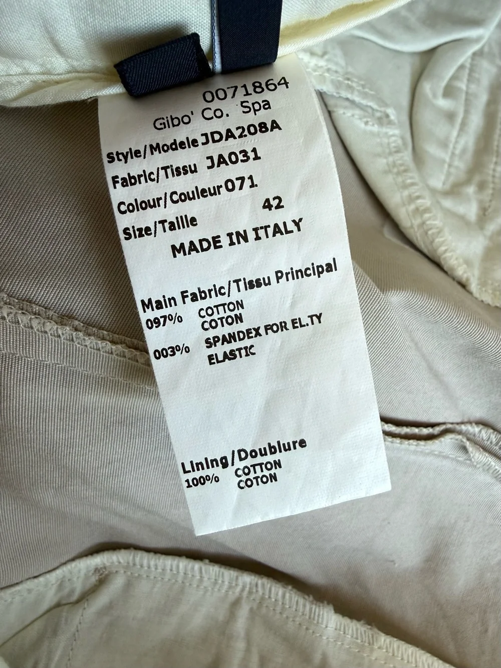 Jil Sander Chino Pants in Light Taupe